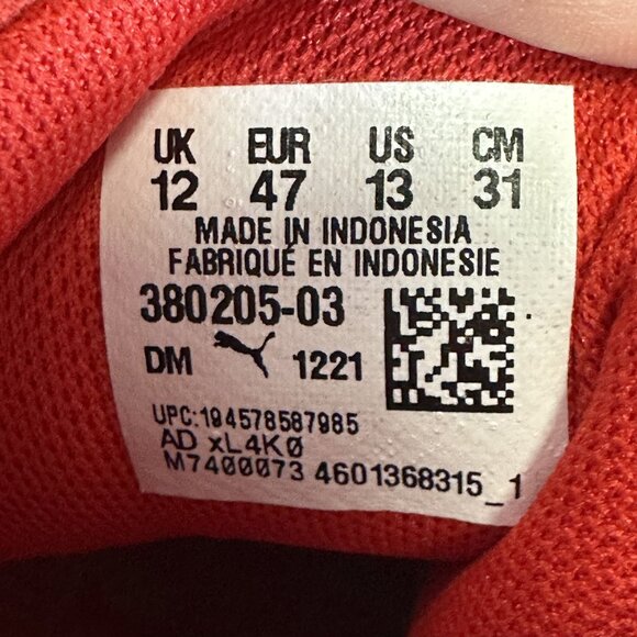 Puma Suede Mid 21 Men's size 13 High Risk Red Casual Shoes 380205-03 - Picture 8 of 8